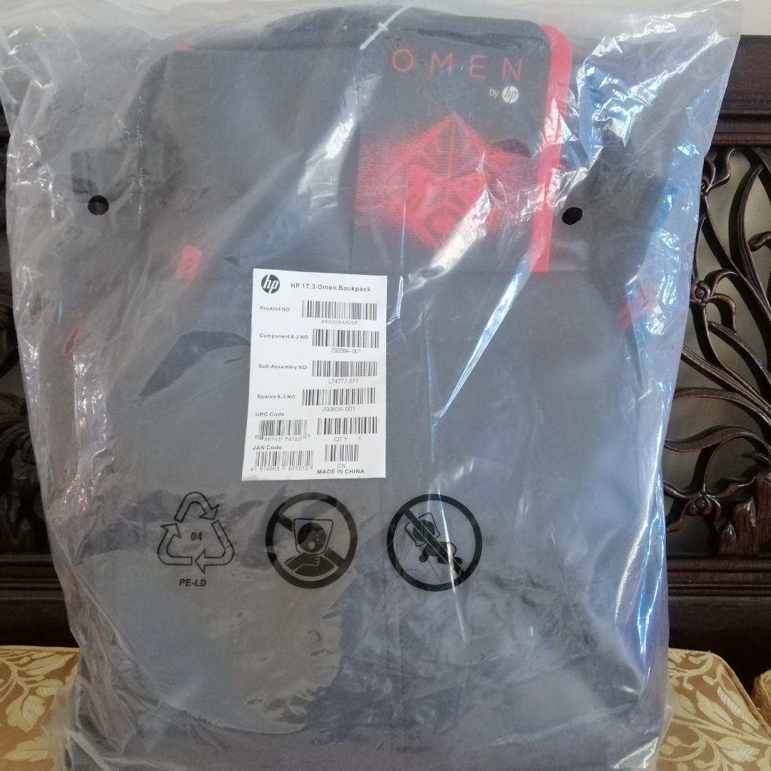 HP Omen 17.3 Gaming laptop bag, Men's Fashion, Bags & Wallets