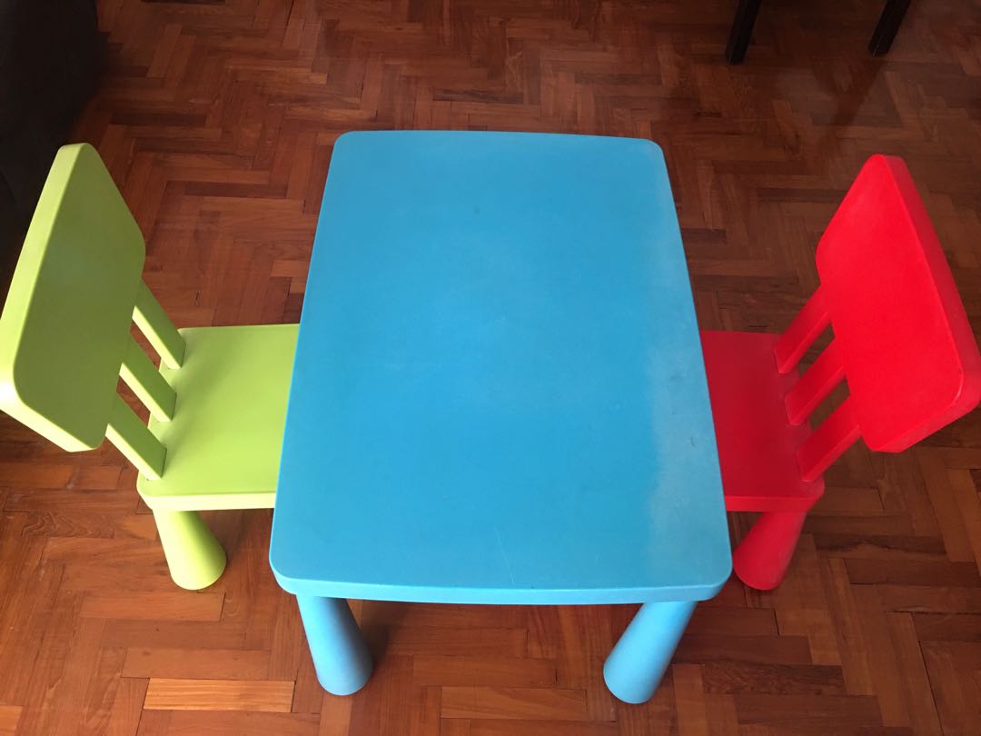 IKEA children table chair storage box/bench, Babies & Kids, Baby Nursery & Kids Furniture, Kids