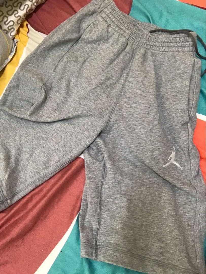 grey jordan sweat shorts