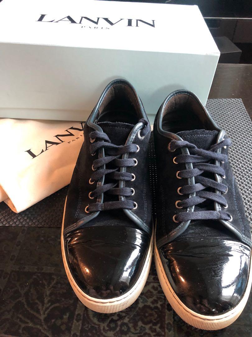 navy lanvin trainers