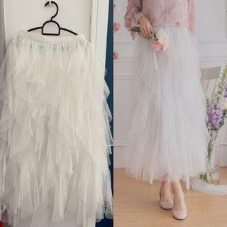 Lotus leaf multi layer skirt