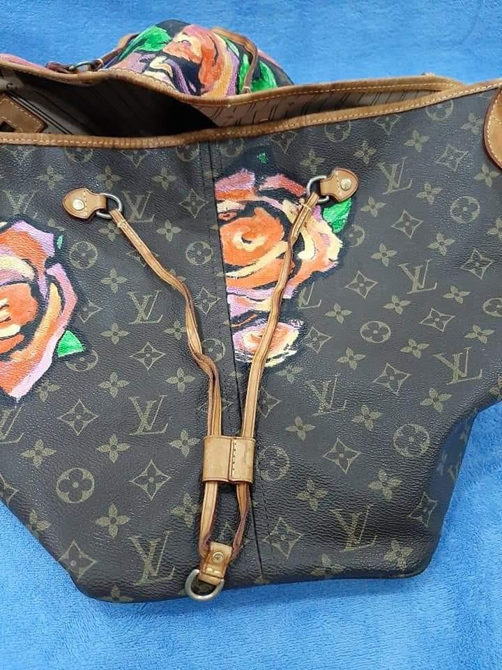 Louis Vuitton Neverfull Floral Print, Luxury, Bags & Wallets on Carousell