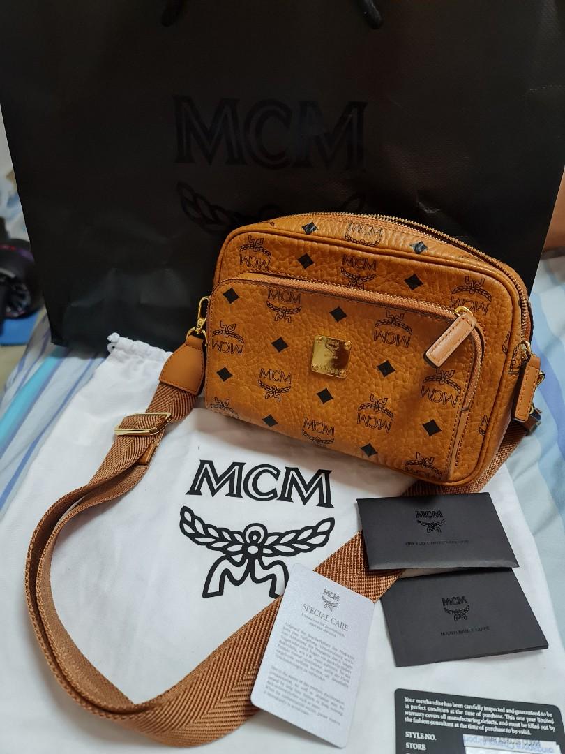 Pink MCM Visetos Crossbody Bag – Designer Revival
