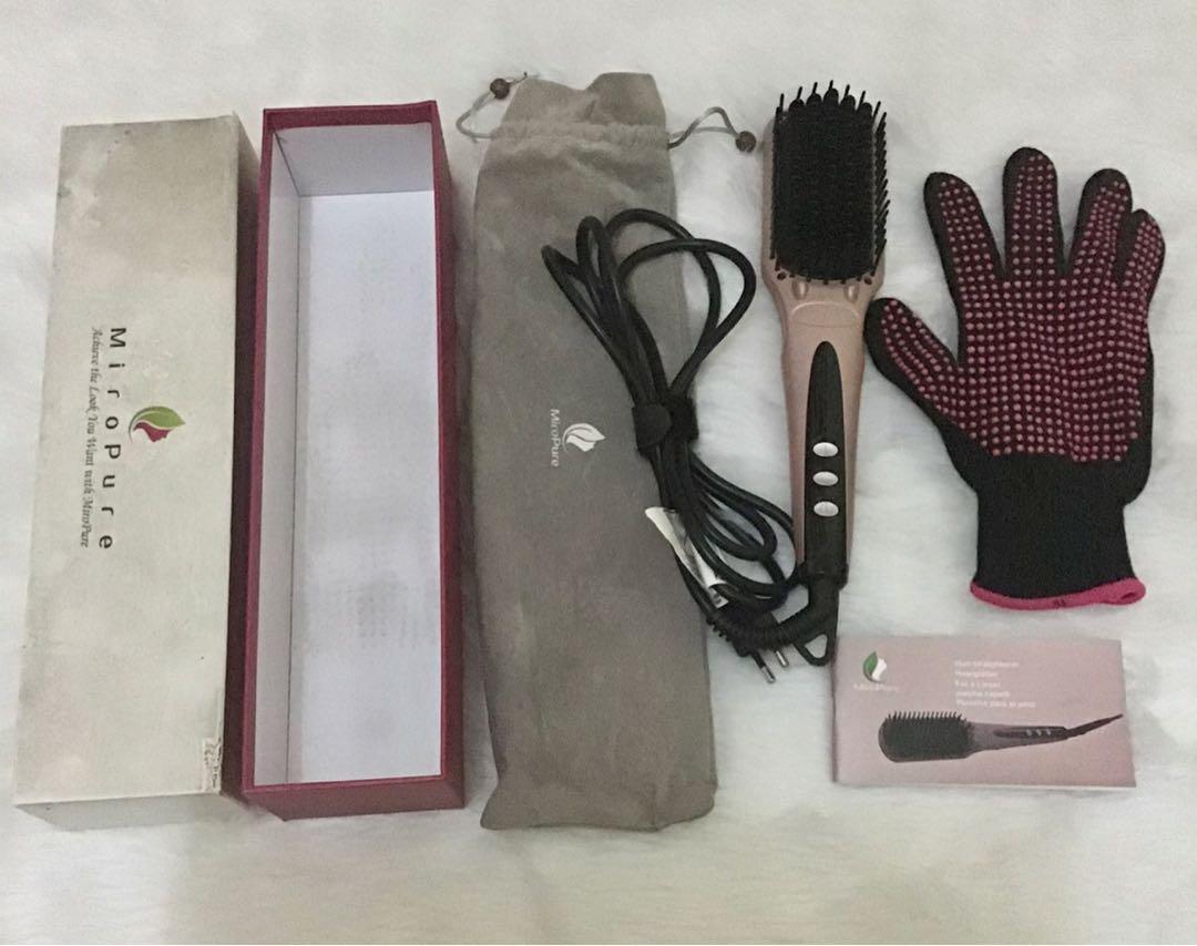 pyt hair straightener brush