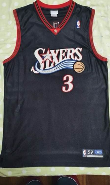 NBA Allen Iverson Sixers jersey by Reebok Women s Fashion Activewear on Carousell