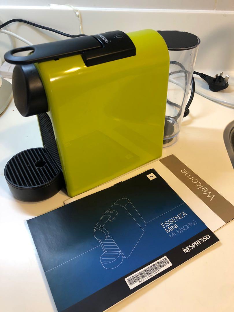 Nespresso coffee machine Essenza Mini Lime Green, TV & Home Appliances