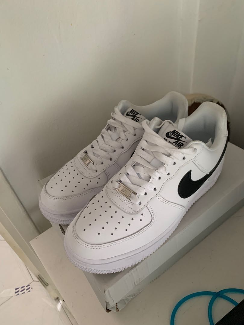 All black air force 1 white swoosh on sale