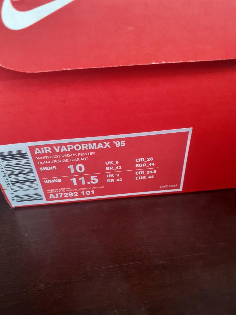 Vapormax hotsell blanche rouge