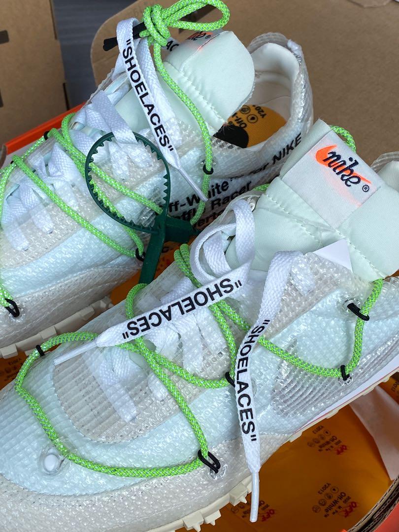 off white nike waffle racer white
