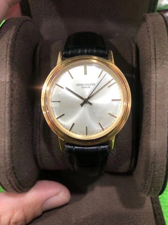 PATEK PHILIPPE Geneve 18k Gold Vintage 35.5mm Dress Watch Men s