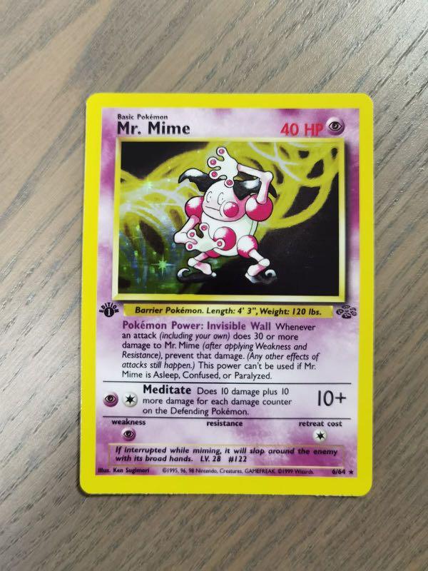 Pokemon TCG 1st edition Mr. Mime 6/64