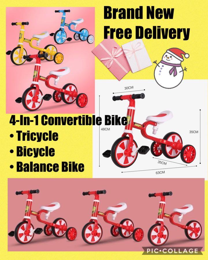 4-in-1 Convertible Bike (Tricycle 
