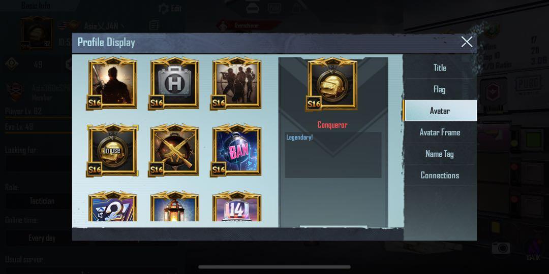 Pubg Conqueror S16 Video Gaming Others On Carousell Pubg mobile conqueror avatar these pictures of this page are about:pubg conqueror avatar. pubg conqueror s16
