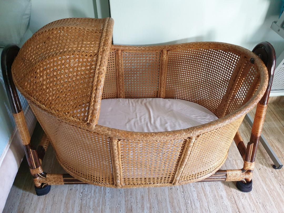 Baby crib rattan online