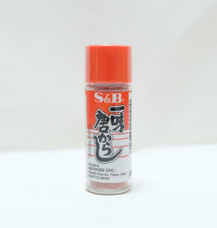 S&B Rayu Japanese Chilli Pepper 31g (Category: Spice & Seasoning) located in Quezon City. Submitted by chasy9 (Listing ID 1057517363, Image 1). Description: S&B Togarashi Ichimi (Japanese Chili Pepper Powder) 15g - It is coarsely ground dried chili peppers. Fine ground flakes of select chili peppers bring out the sharp spiciness and good aroma. It also add nice color to the dishes. - Use as a relish for noodles such as Udon, Soba, or beef, chicke