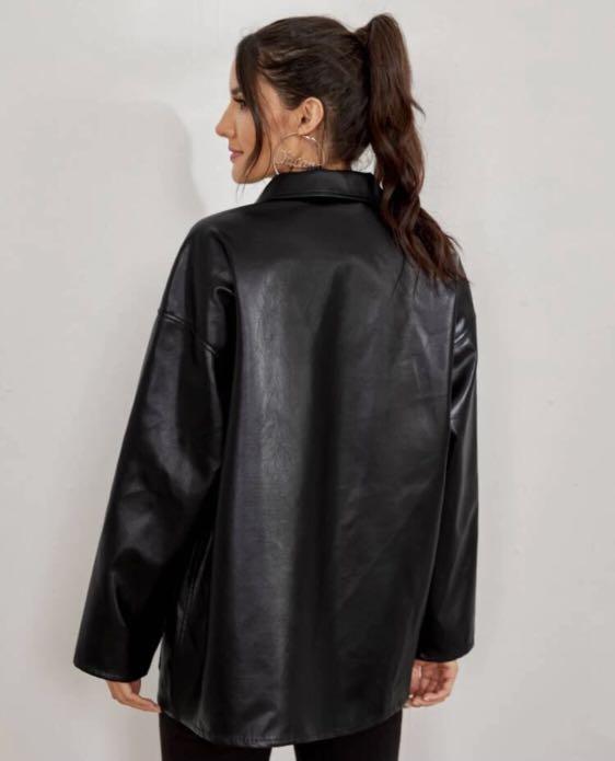 Shein black jacket clearance