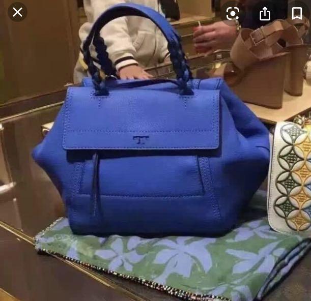 Tory burch half deals moon satchel blue