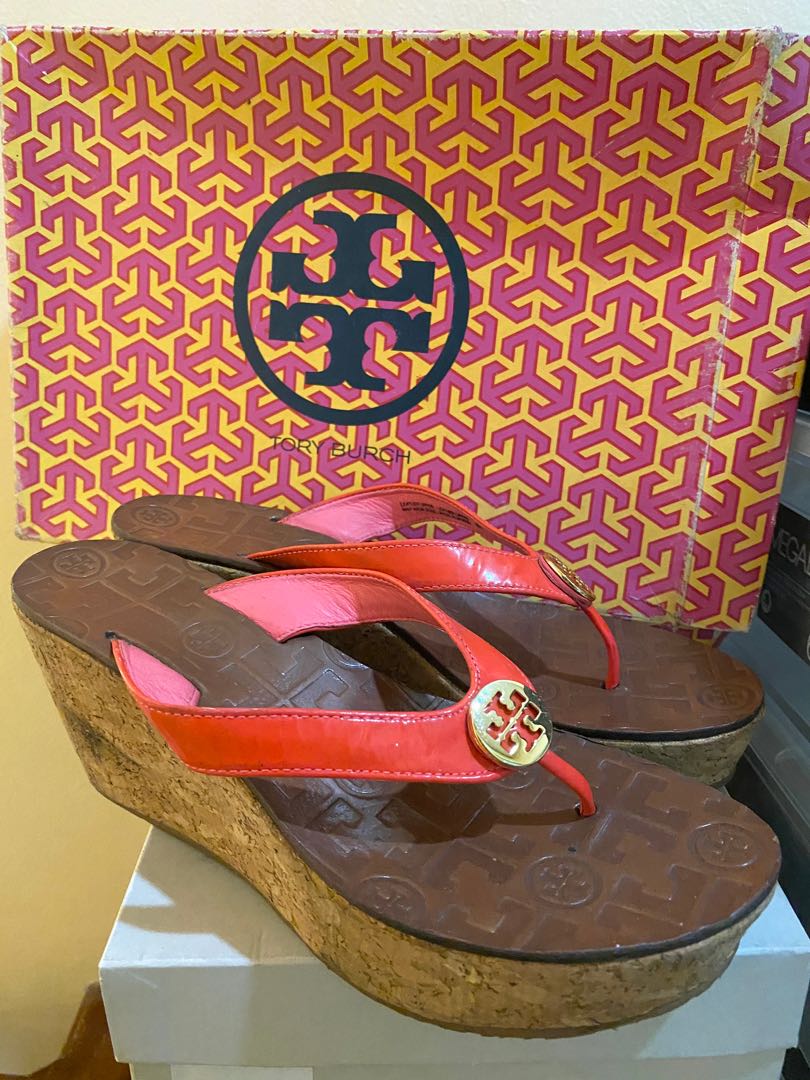 tory burch wedge slippers