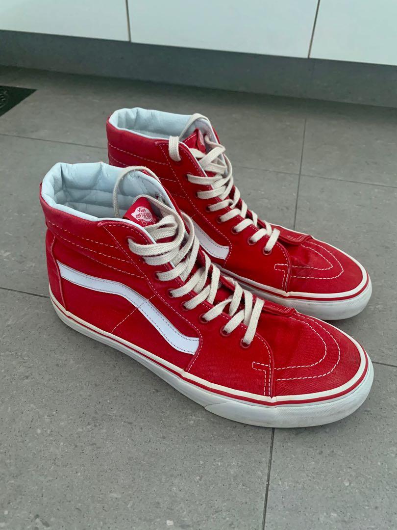 Racing red shop true white vans