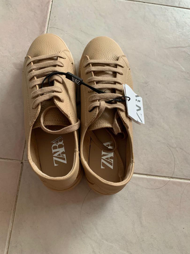 Zara beige sneakers Clearance