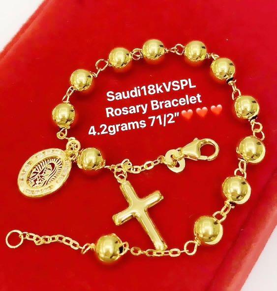 Buy Gold Rosary Bracelet Online In India  Etsy India