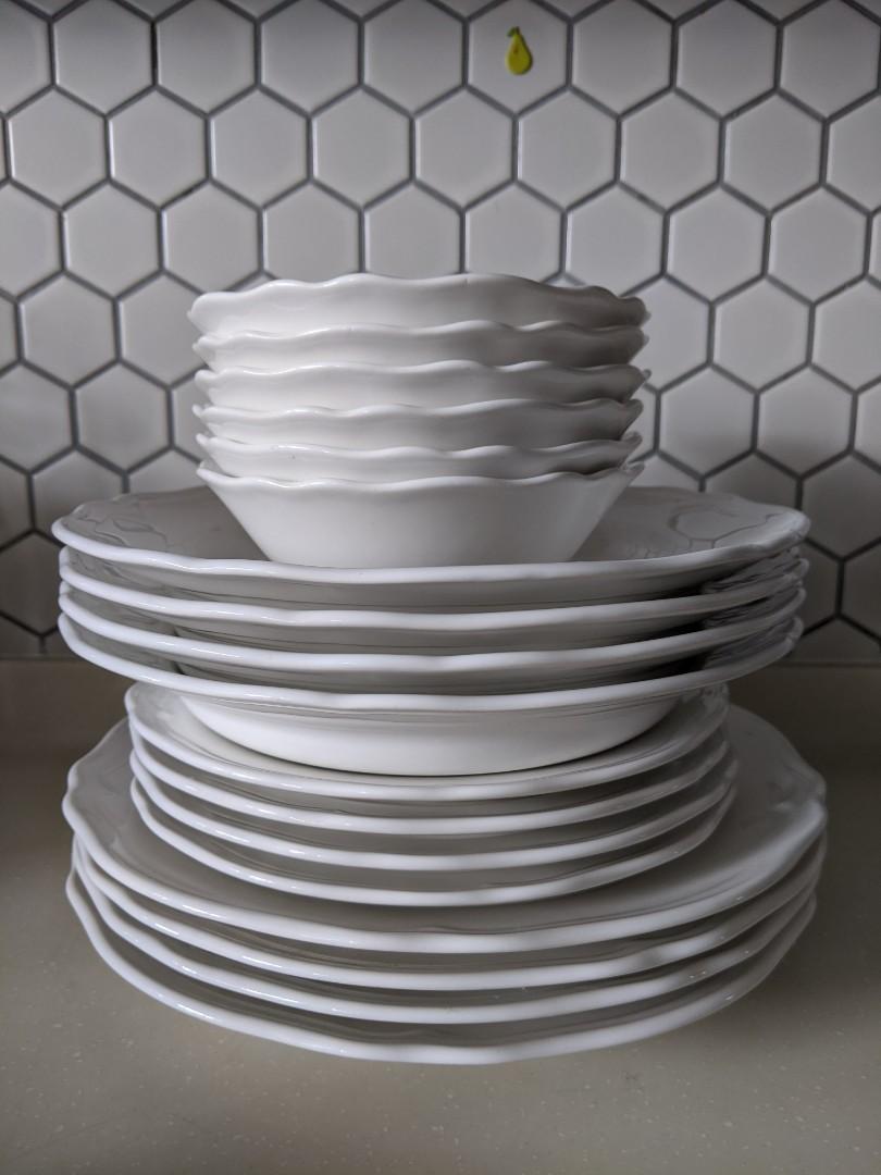 4 Ikea Upplaga Deep Plate, Furniture & Home Living, Kitchenware