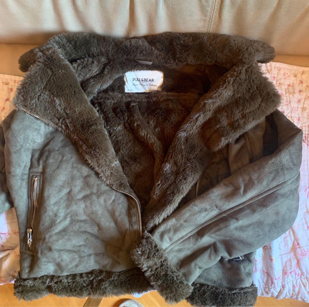 Pull and bear fur jacket Clearance