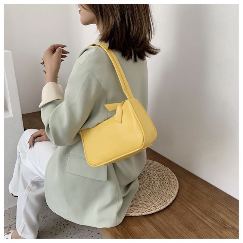 ulzzang baguette bag yellow Women s Fashion Bags Wallets Shoulder Bags on Carousell