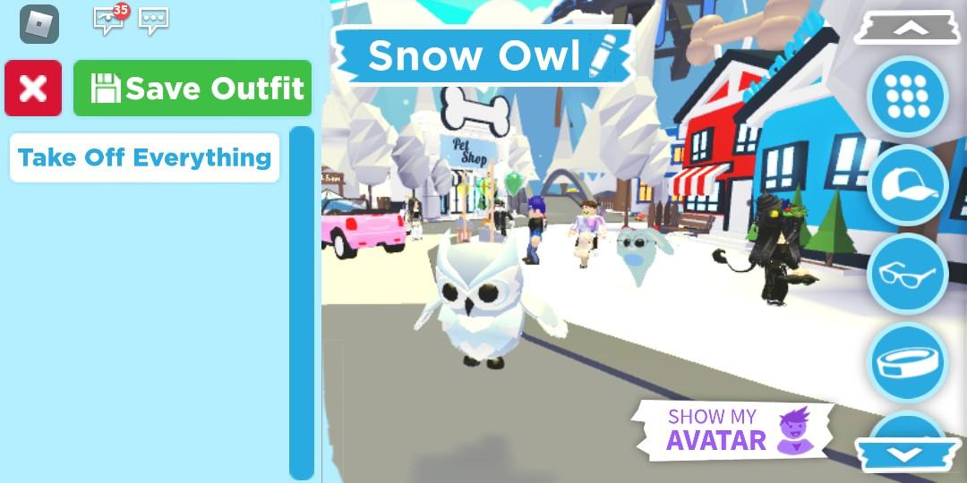 Adopt me snow owl, Toys & Games, Video Gaming, In-Game ...