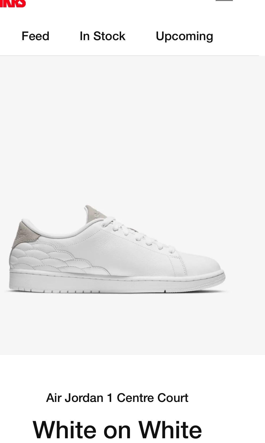 jordan 1 centre court white on white