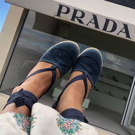 Prada denim espadrilles store