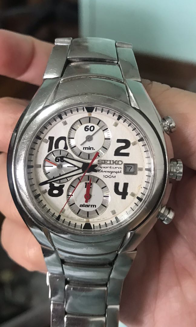 Authentic Seiko Sportura Chronograph 100M Mens Watch, Men's Fashion,  Watches & Accessories, Watches on Carousell