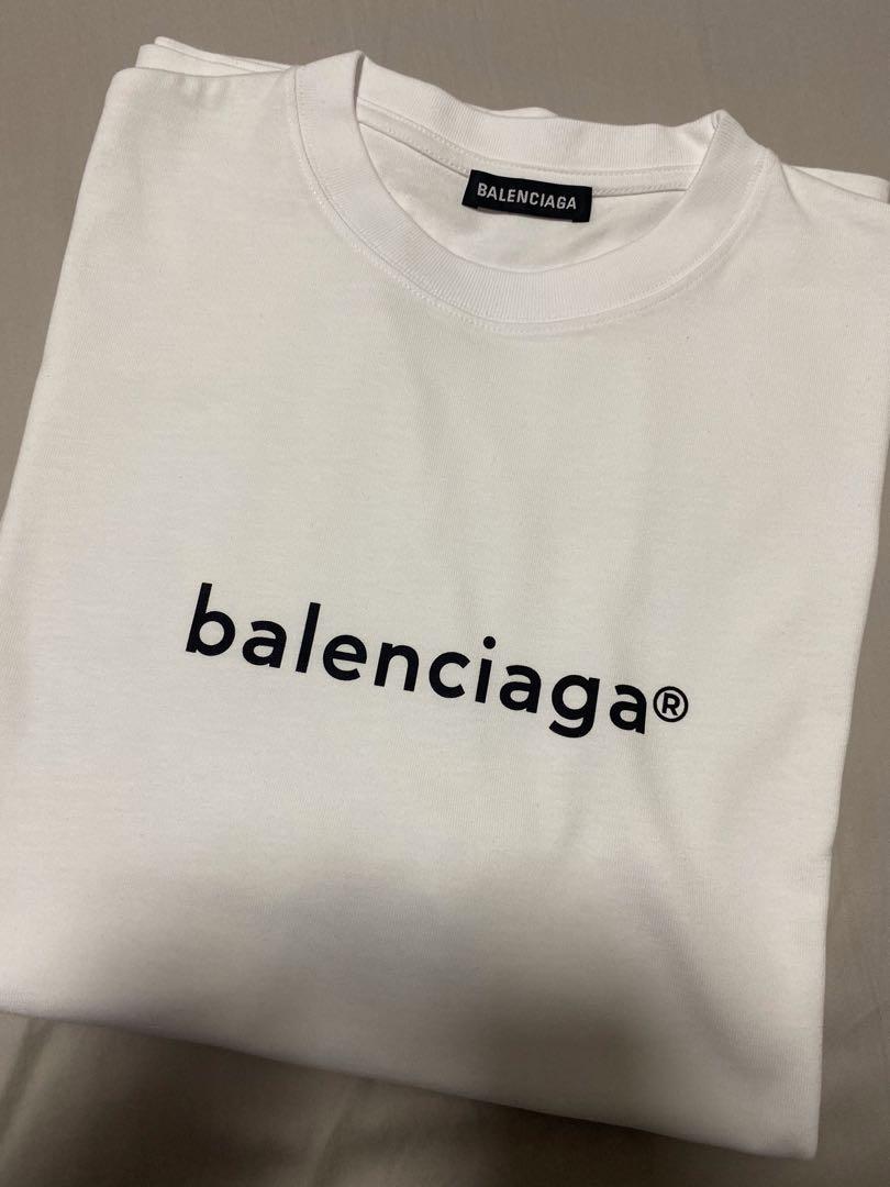 Balenciaga New Copyright Logo Tee Pacific Blue  White  END TW