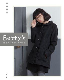 betty’s 羊毛100%大衣(深灰L)