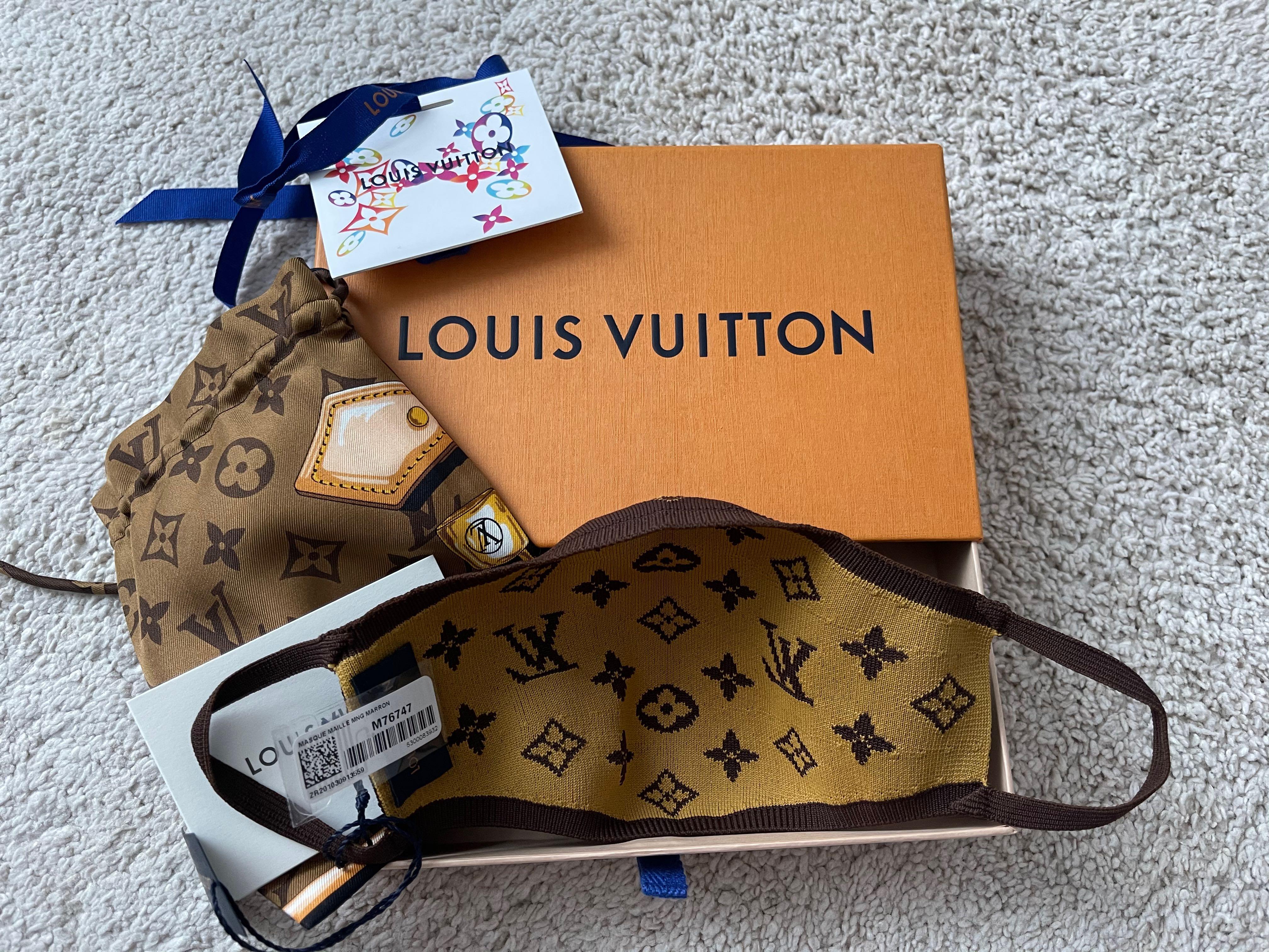 Louis Vuitton Lv Mask Cover M76747 Polyamide Monogram Brown Auction
