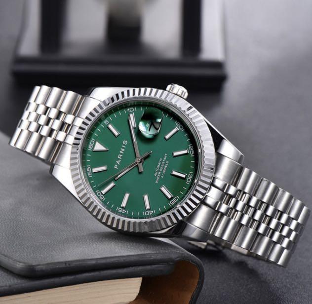 Brand New Parnis Datejust 39.5mm Automatic Watch Mobile Phones