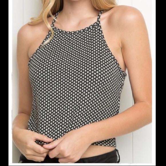 brandy melville black halter top