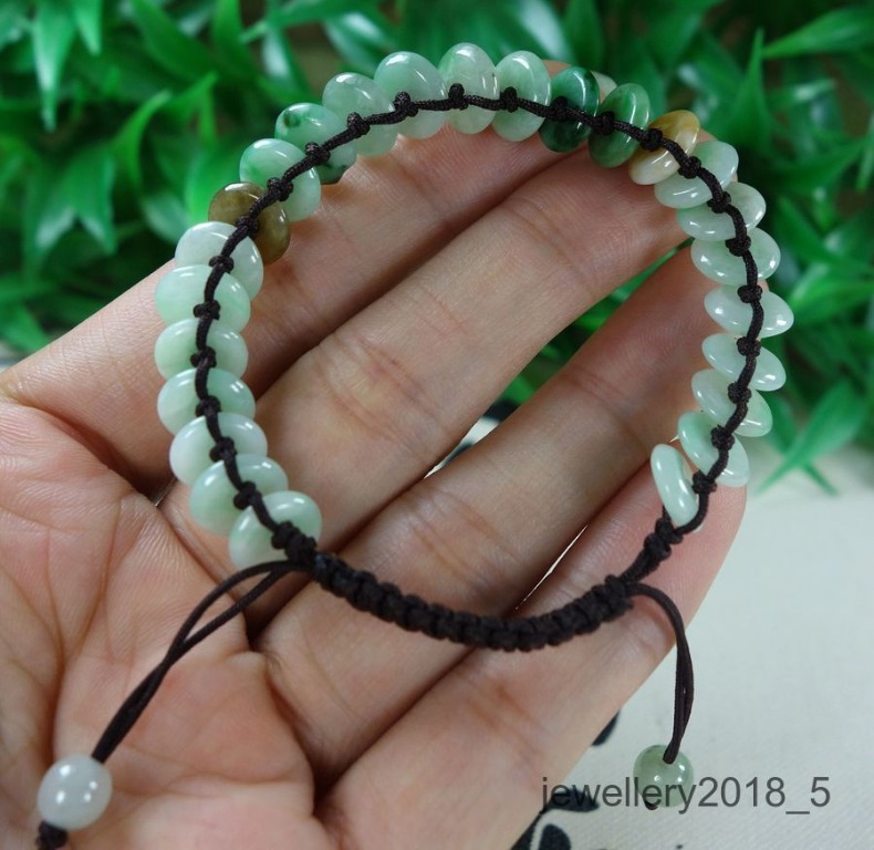 Certified 100% natural A jadeite jade Ping An buckle bracelet 平安扣手链
