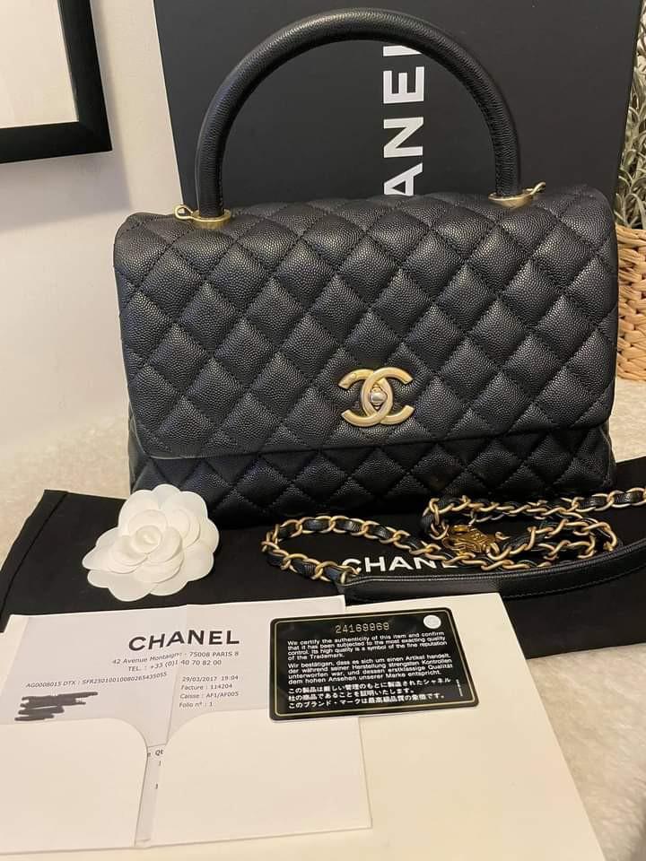 Chanel Coco Handle Medium Caviar GHW Series 24, Luxury, Bags & Wallets on  Carousell