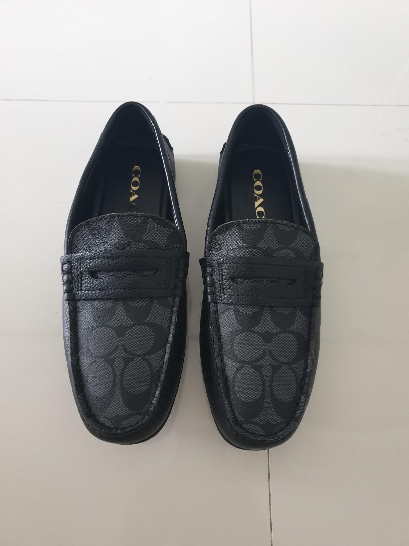 Coach Mott Penny Black Loafers US Size 8