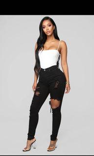 Fashion Nova Glistening Jeans Black✨