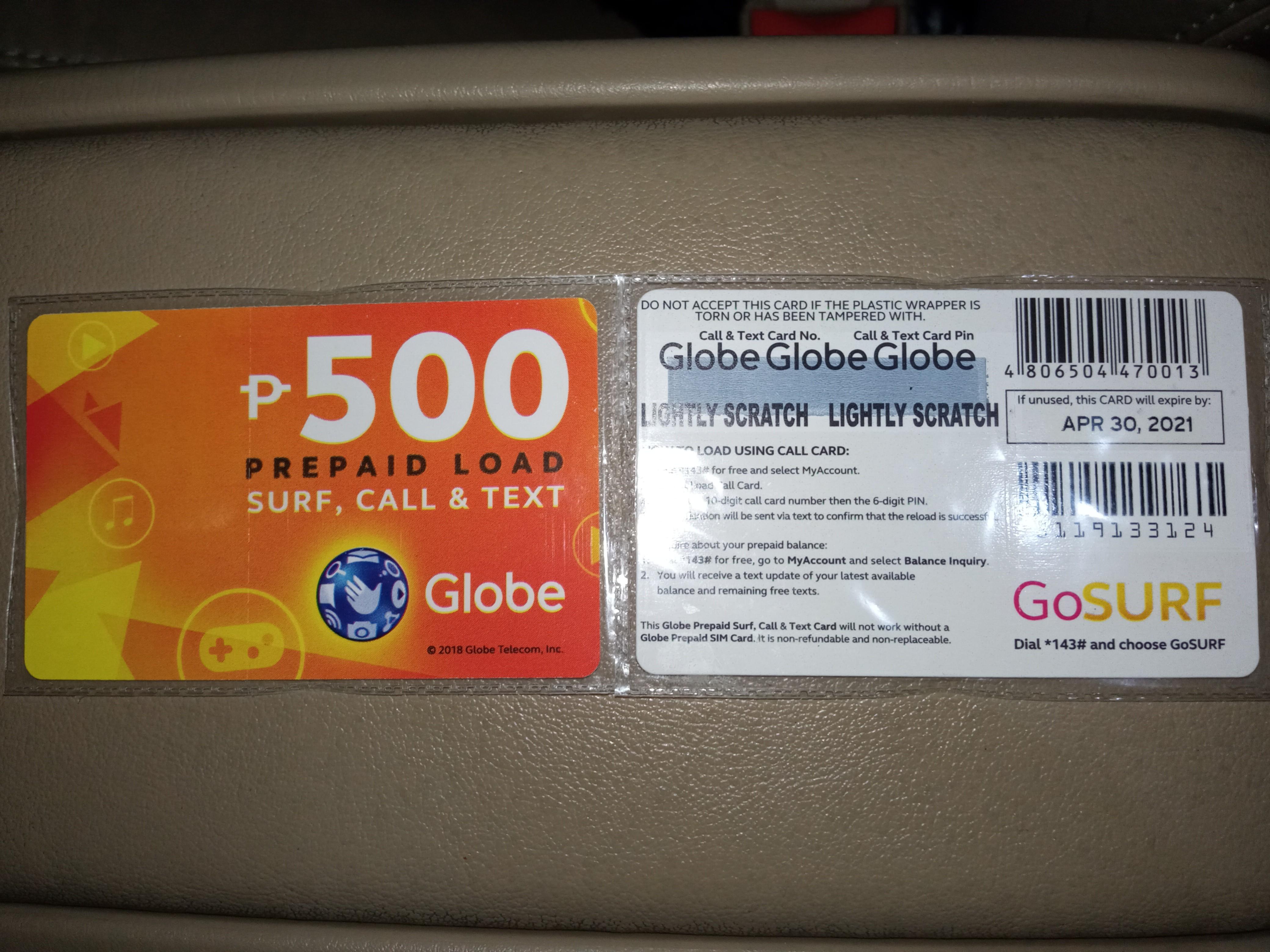 globe load balance text