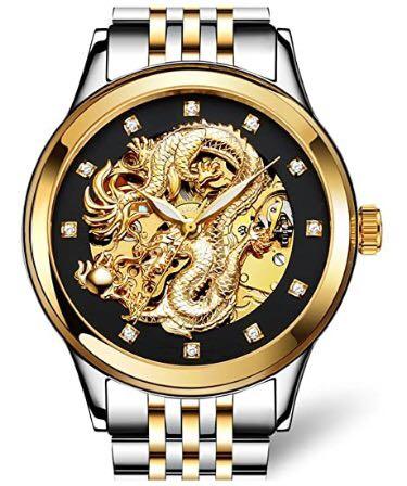 Golden dragon automatic watch clearance