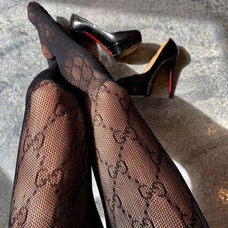 Gucci black and white tights / pantyhose
