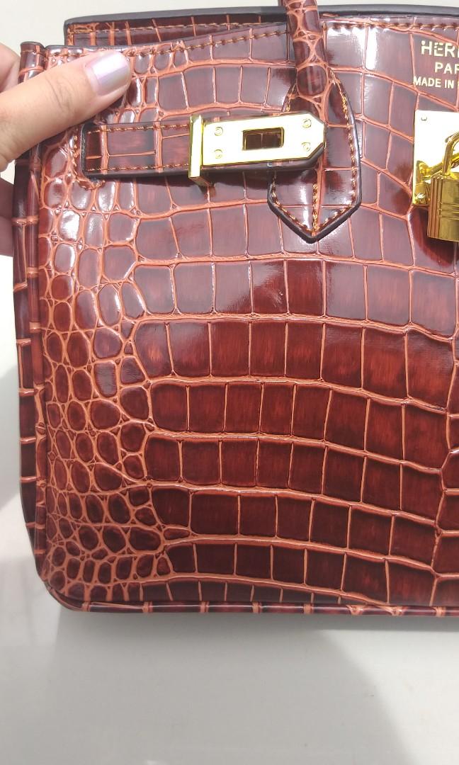 Birkin 30 crocodile handbag Hermès Brown in Crocodile - 22278973