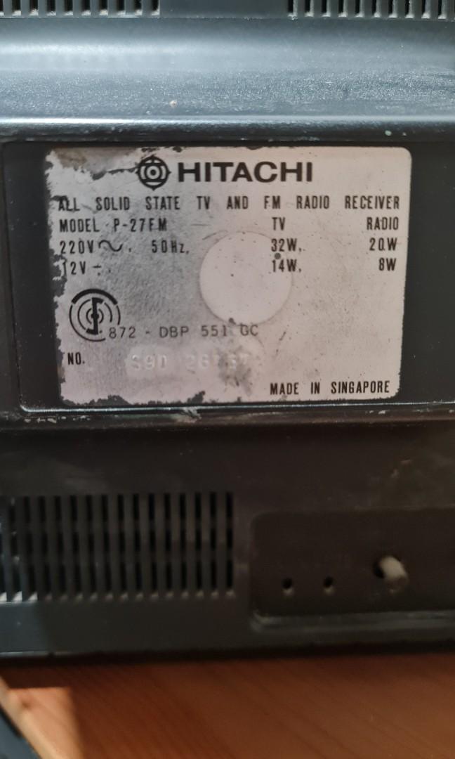 HITACHI TV CRT, Home Appliances, TVs & Entertainment Systems on Carousell