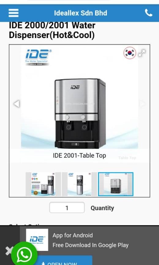 Ide water filter