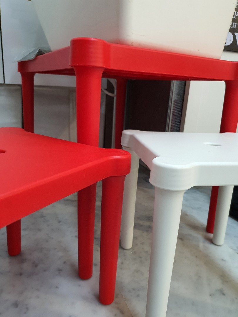 Table Empilable Pour Enfants Ikea Utter - Blanche, Intérieur/extérieur - 58x42x43 Cm