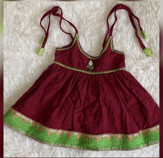 Buy Girls Ethnic Wear Online, Indian Traditional Dress for Baby Girl USA:  Beige and Sky Blue