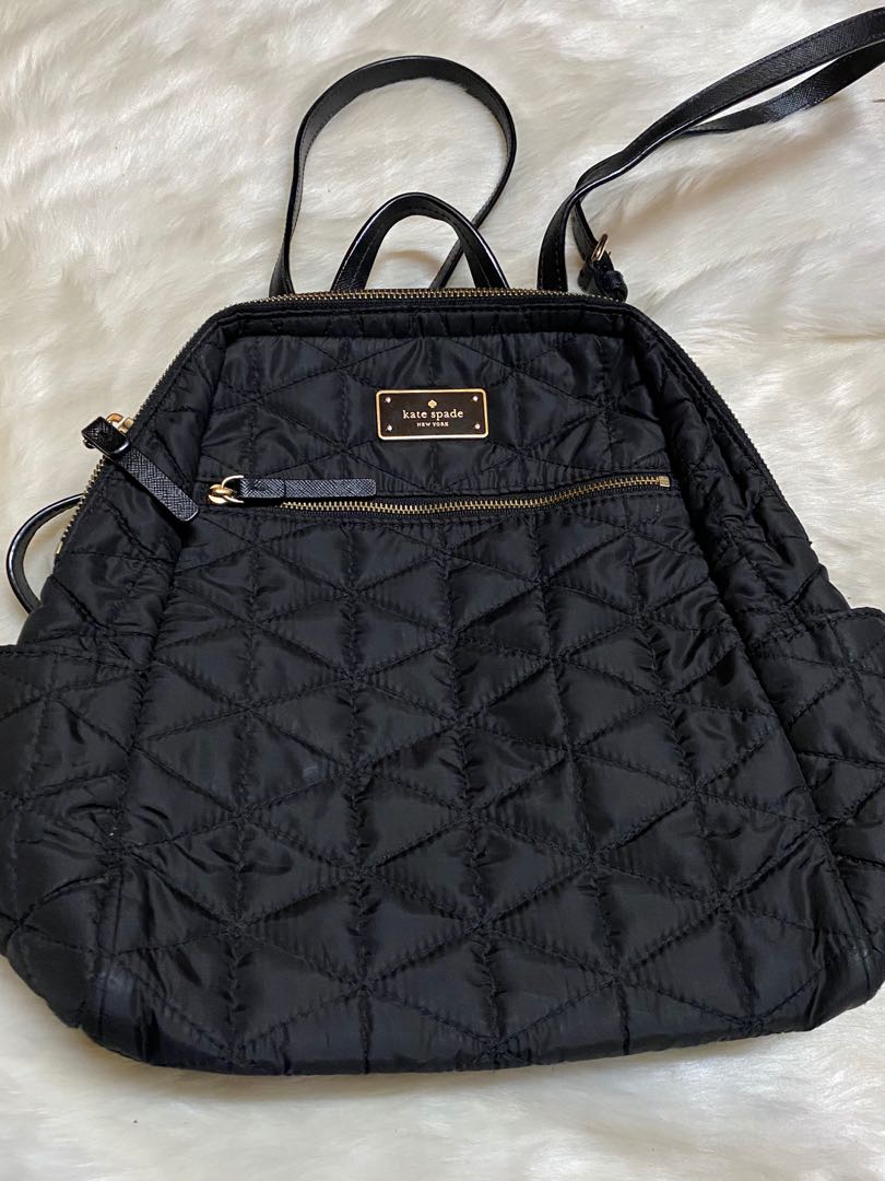 Kate Spade Quilted Backpack, Luxury, Bags & Wallets on Carousell